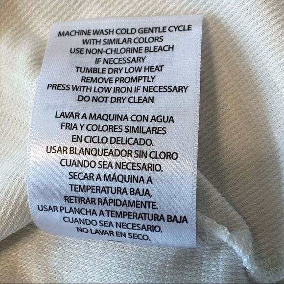 Seg'ments V Neck 3/4 Sleeve White Top Size XL - Picture 5 of 8